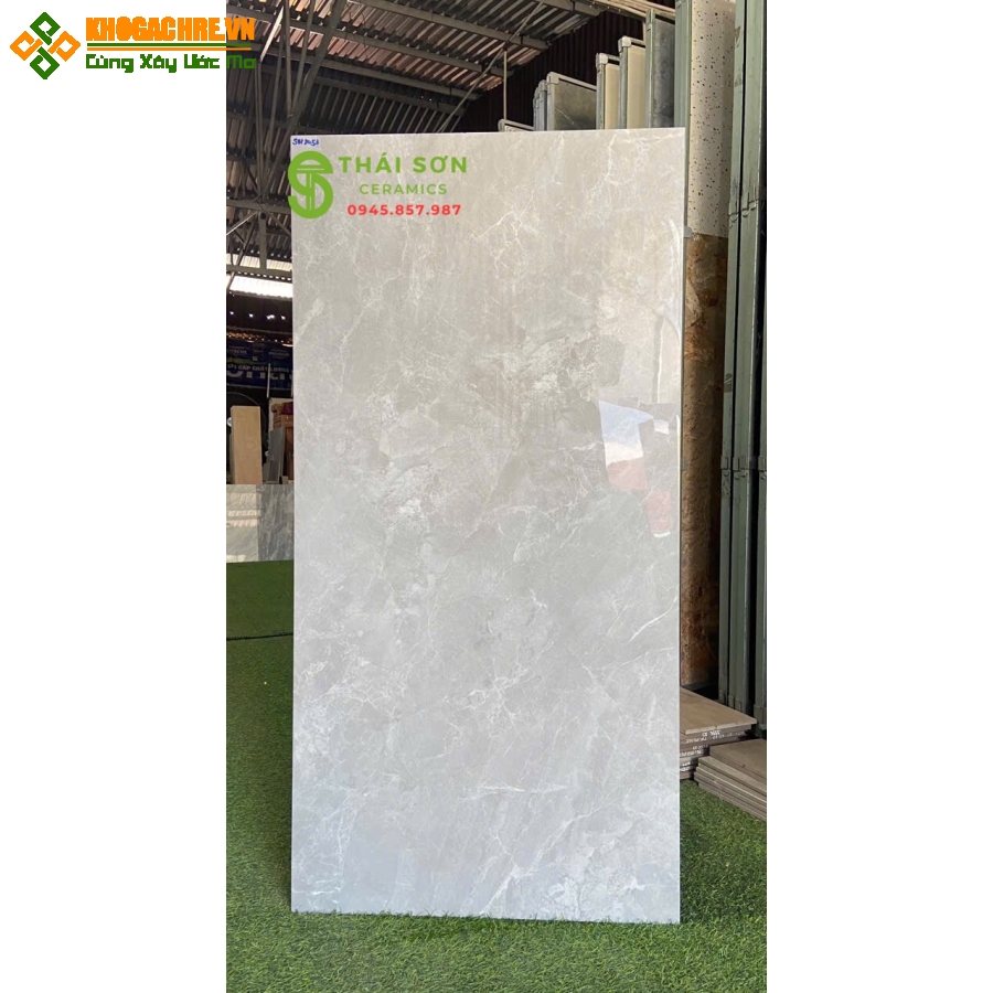 Gạch lát nền 60x120 ấn độ bóng kiếng xám vân giá rẻ