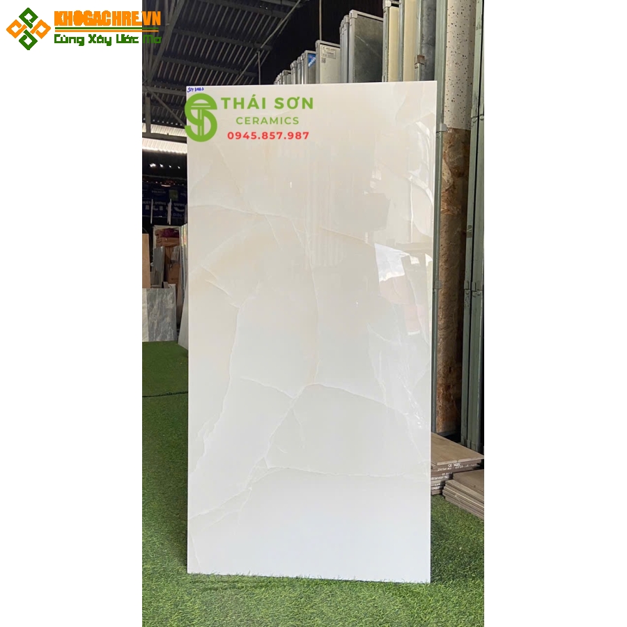 Gạch 60x120 bóng kiếng ấn độ ốp tường phòng khách