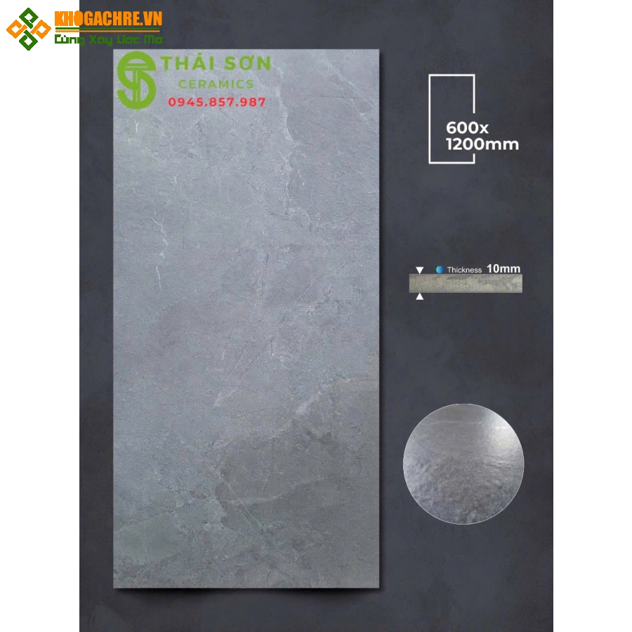 Gạch apodio 60x120 lát nền màu xám mờ tinh thể cao cấp