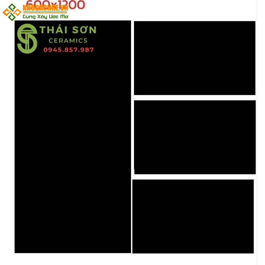 Gạch ấn độ 60x120 siêu bóng màu đen trơn