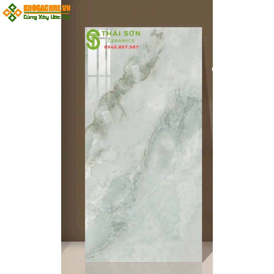 Gạch bóng kiếng vân xanh ấn độ 60x120 cao cấp