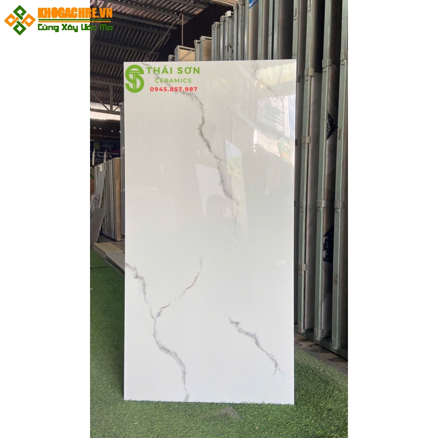 Gạch bóng kiếng fushita 60x120 màu trắng vân giá rẻ