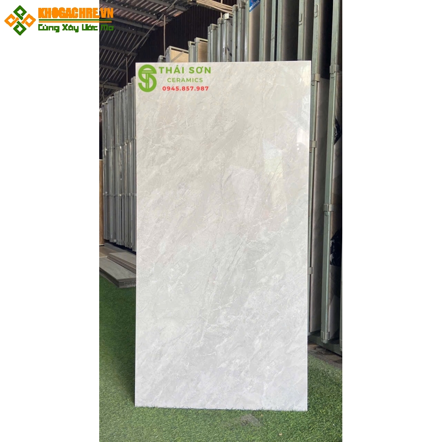 Gạch màu xám vân lát nền 60x120 tasa bề mặt bóng kiếng
