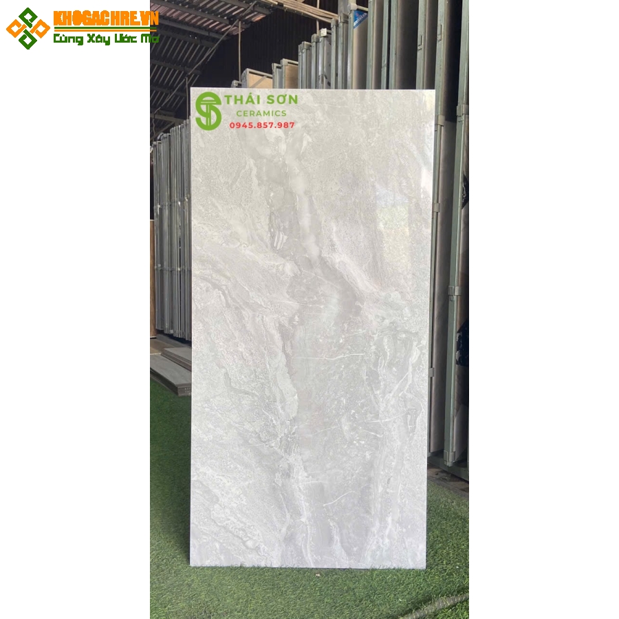 Gạch tasa bóng kiếng 60x120 vân đá xám lát nền cao cấp