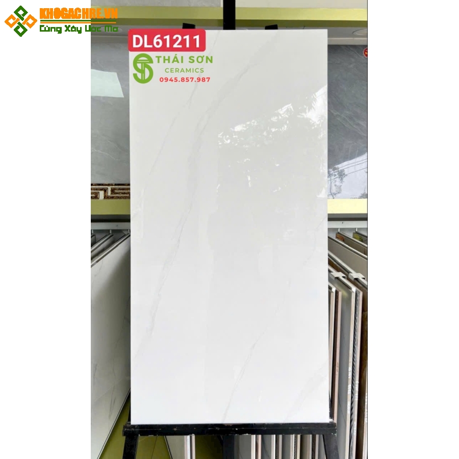 Gạch lát nền 60x120 trung quốc trắng vân mây 