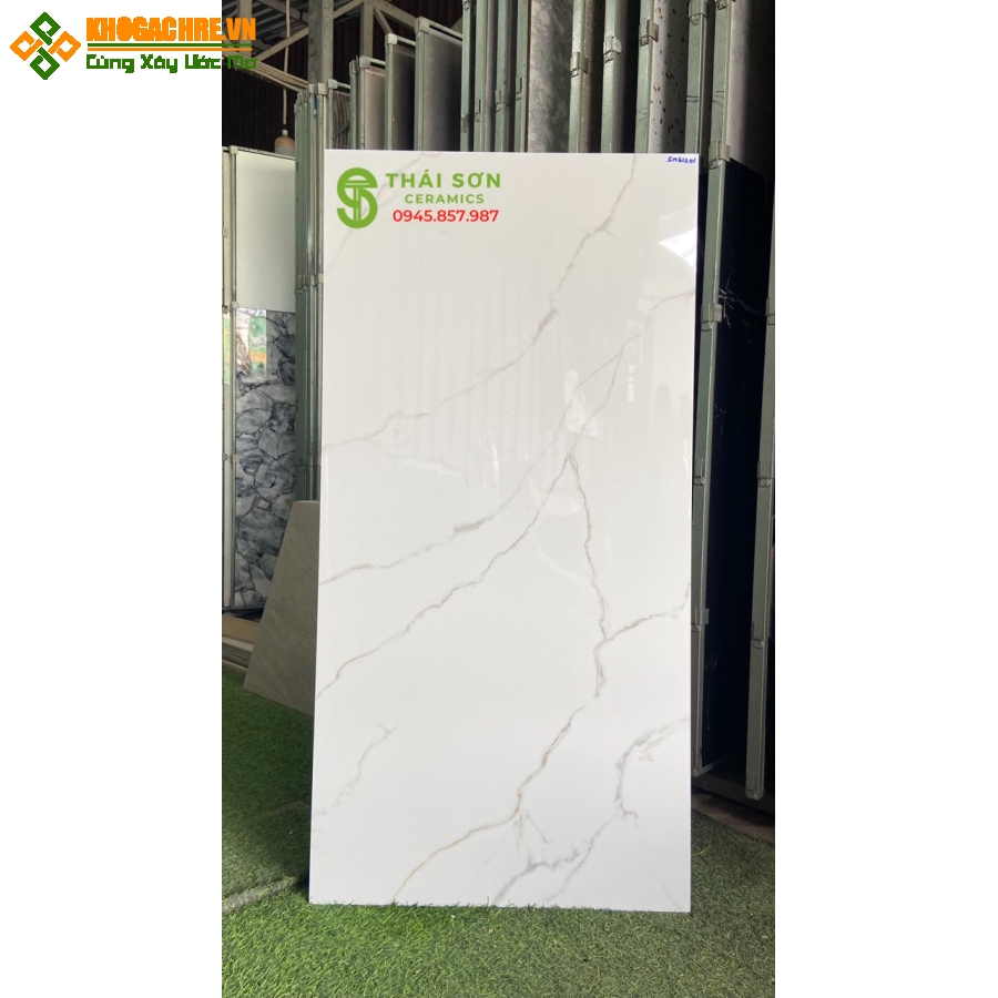 Gạch viglacera 60x120 trắng mây bóng kiếng