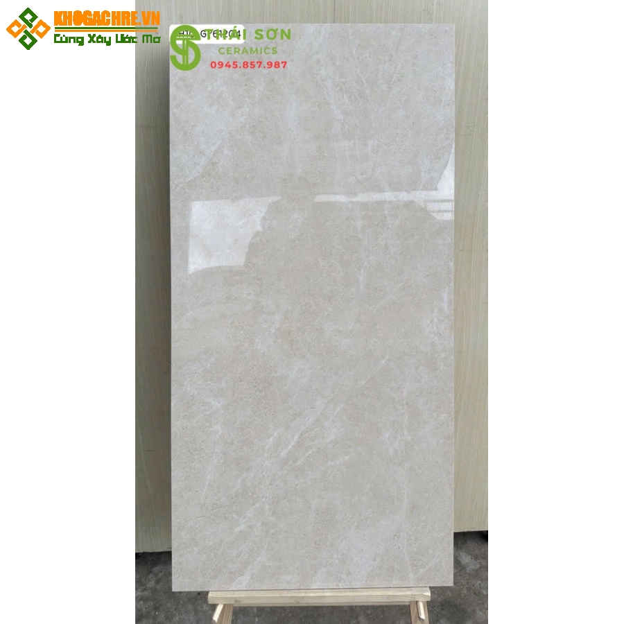 Gạch viglacera 60x120 bóng kiếng màu vàng kem