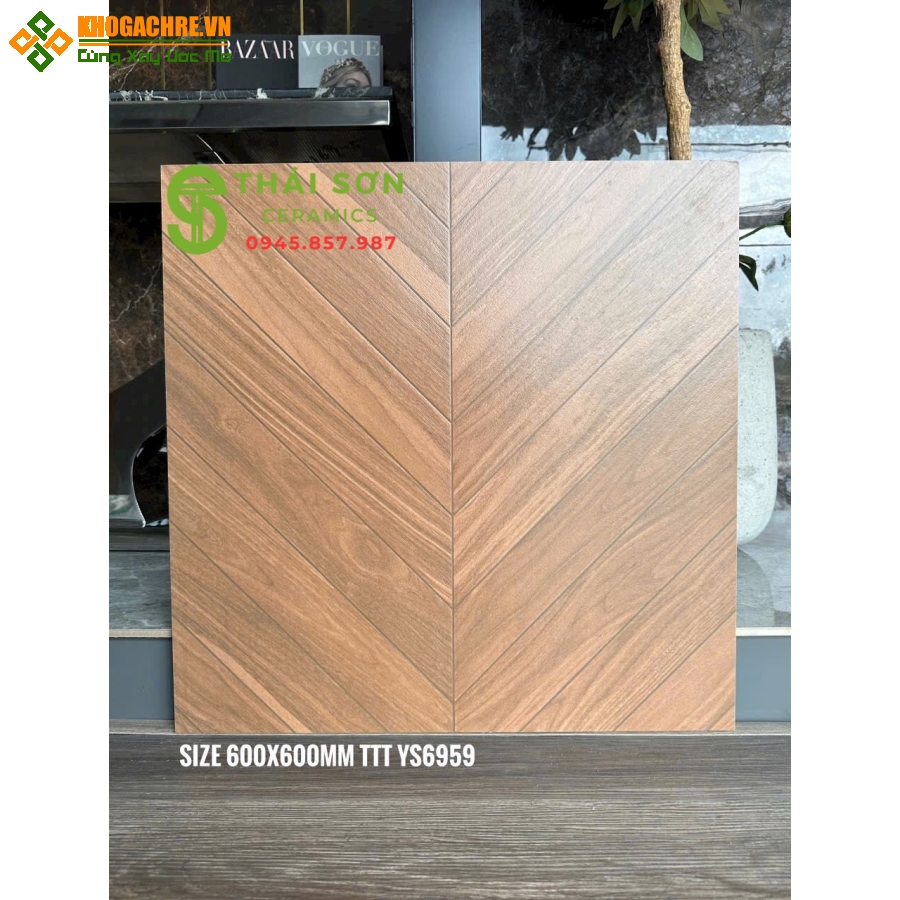 Gạch vân gỗ xương cá 60x60 trung quốc 
