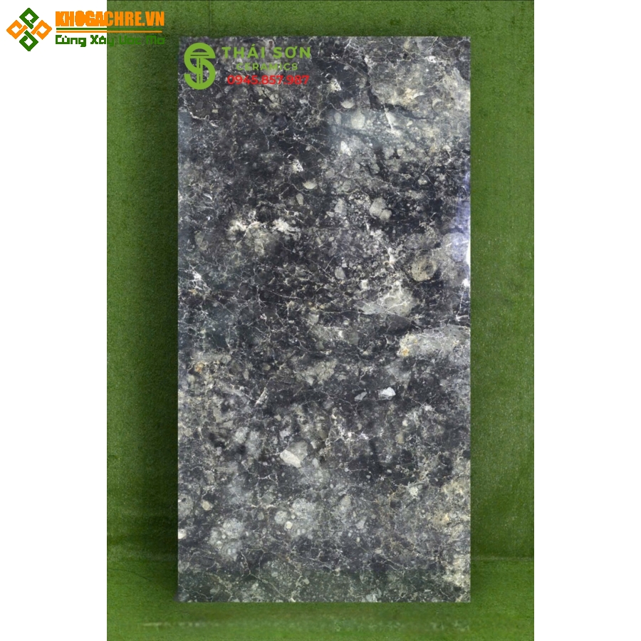 Gạch ấn độ vân đá đen 80x160 bóng kiếng 