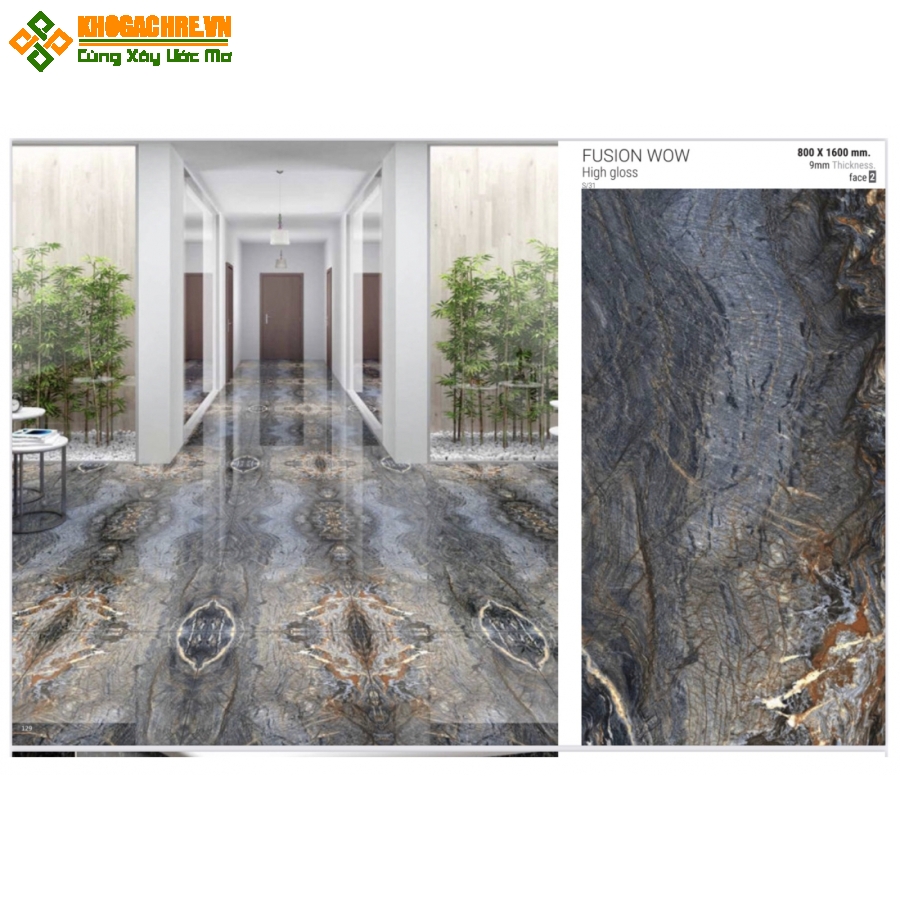 Gạch ốp lát bóng kiếng giả cổ 80x160 cao cấp 