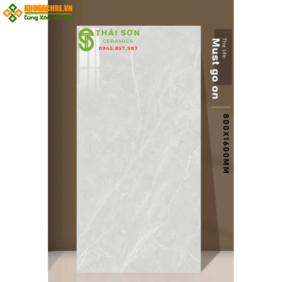 Gạch ấn độ 80x160 lát nền màu xám bóng kiếng 