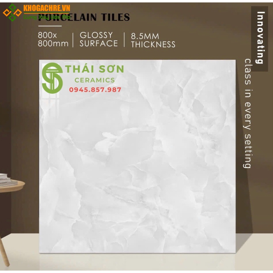 Gạch ấn độ 80x80 lát nền bóng kiếng màu xám vân đá đẹp