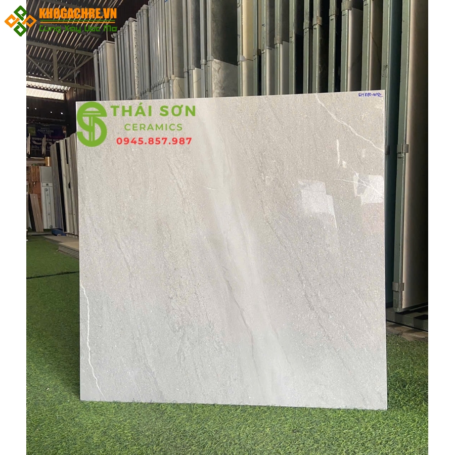 Gạch lát nền TTC 80x80 bóng kiếng vân xám