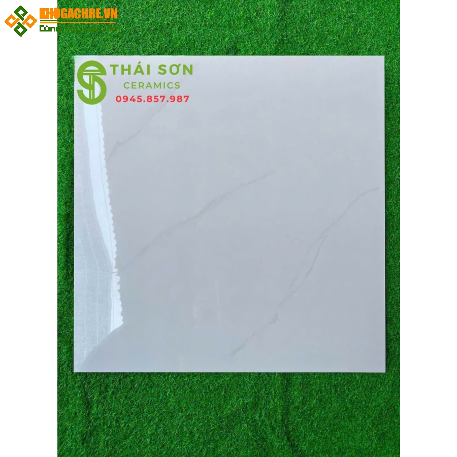 Gạch Vicenza 80x80 bóng kiếng màu trắng vân lát nền