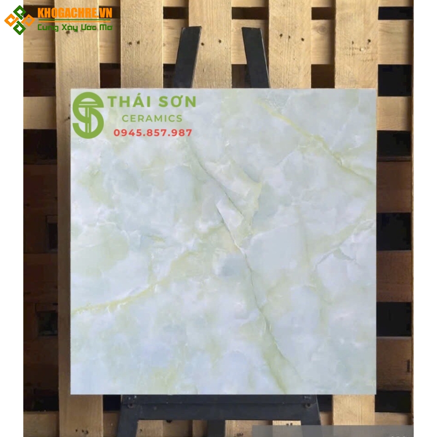 Gạch 80x80 hà thanh lát nền màu xanh vân đá cao cấp