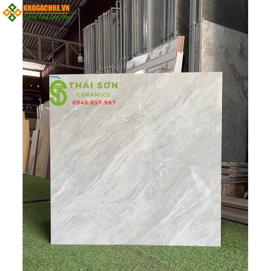 Gạch kamado 80x80 lát nền xám vân đá 