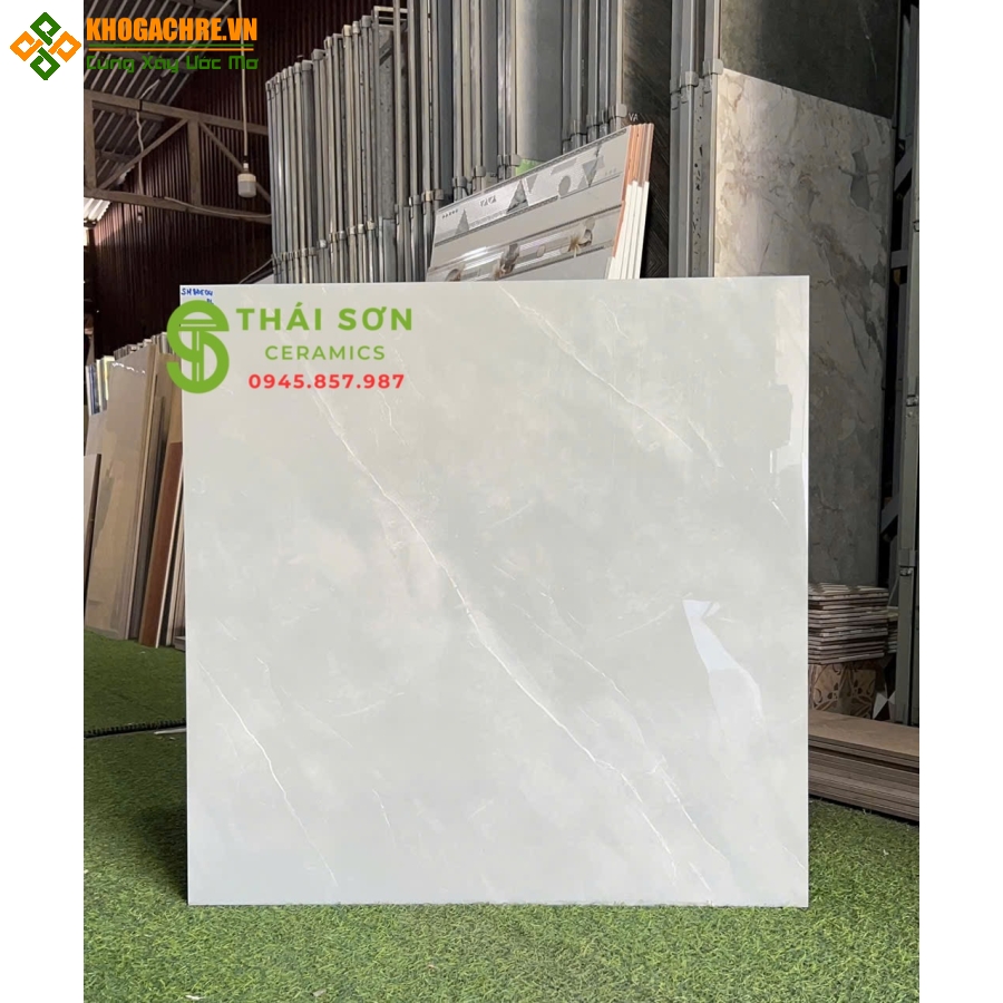 Gạch kamado 80x80 lát nền vân xám xanh