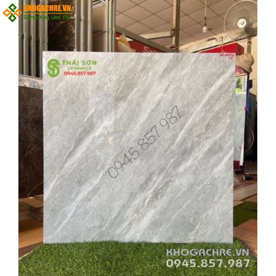 Gạch lát nền phòng ngủ 80×80 đá bóng kính