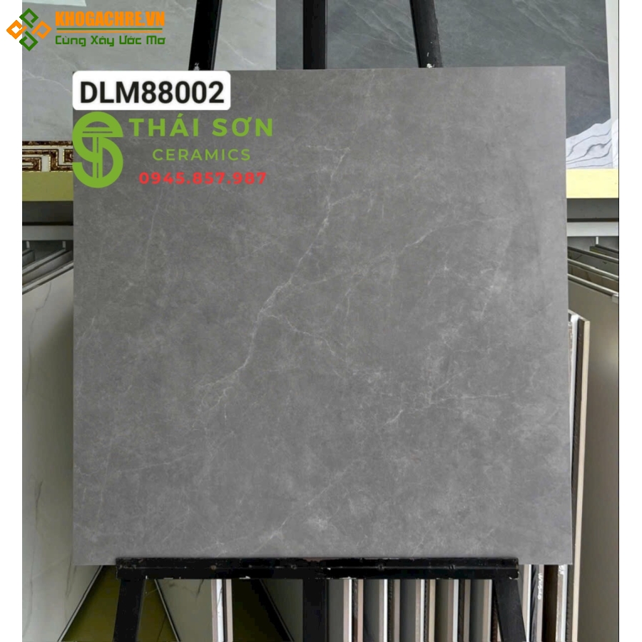 Gạch lát nền trung quốc 80x80 matt mờ màu xám đậm