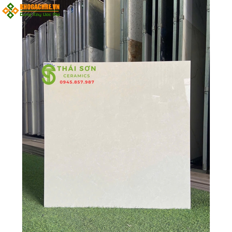 Gạch lát nền takao 80x80 màu vàng kem bóng kiếng giá rẻ