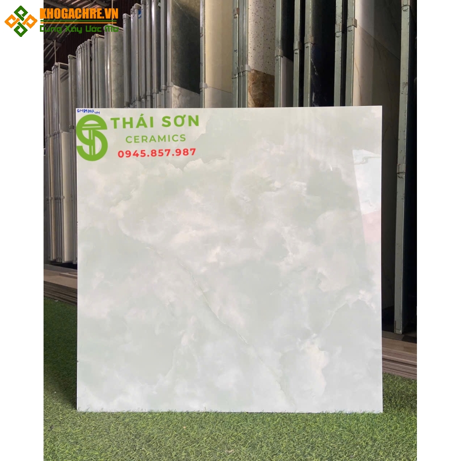 Gạch lát nền takao 80x80 vân xanh đá đồng chất bóng kiếng