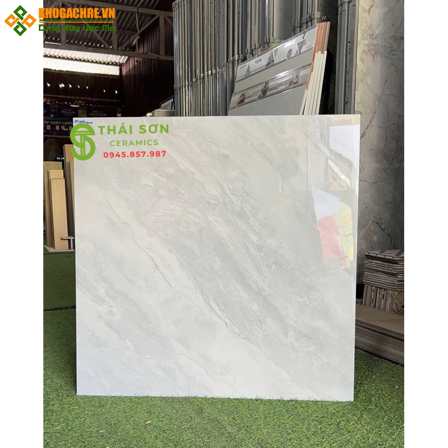 Gạch xám vân đá 80x80 takao bóng kính lát nền 