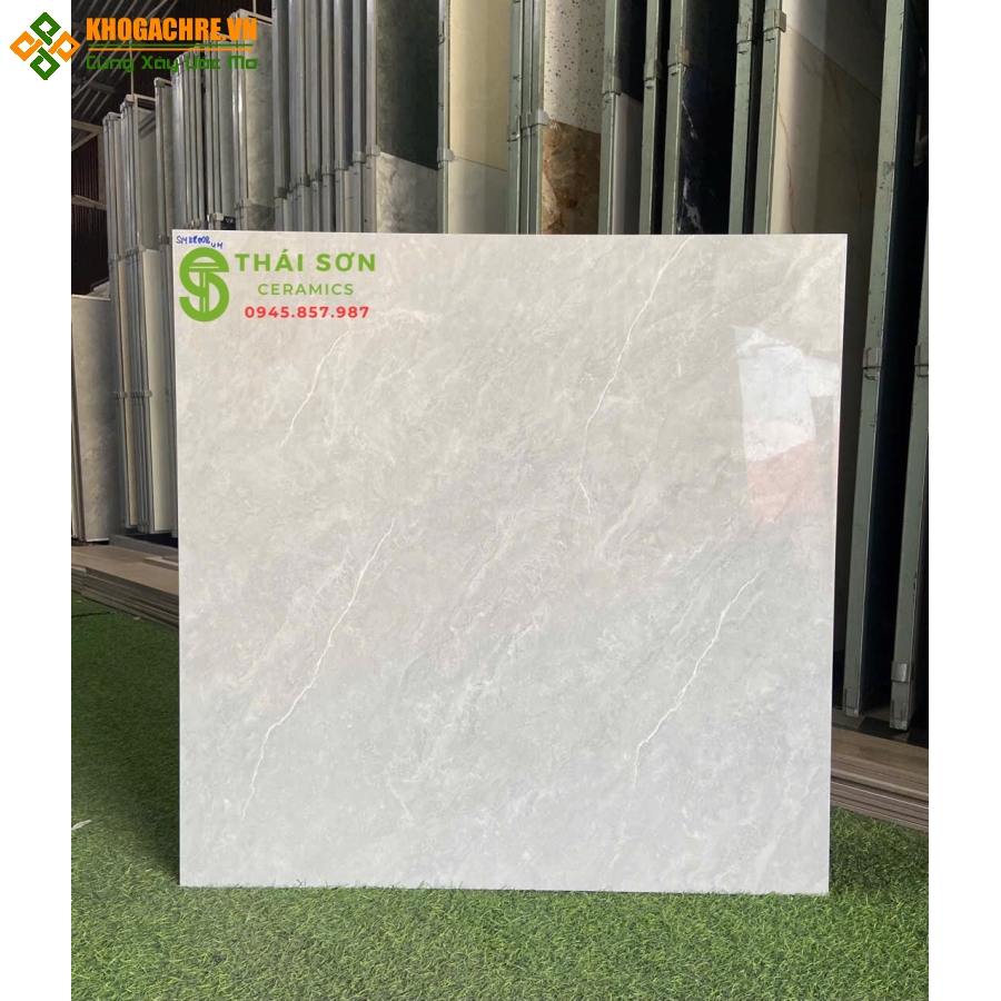 Gạch lát nền vicenza 80x80 bóng kiếng xám vân giá rẻ