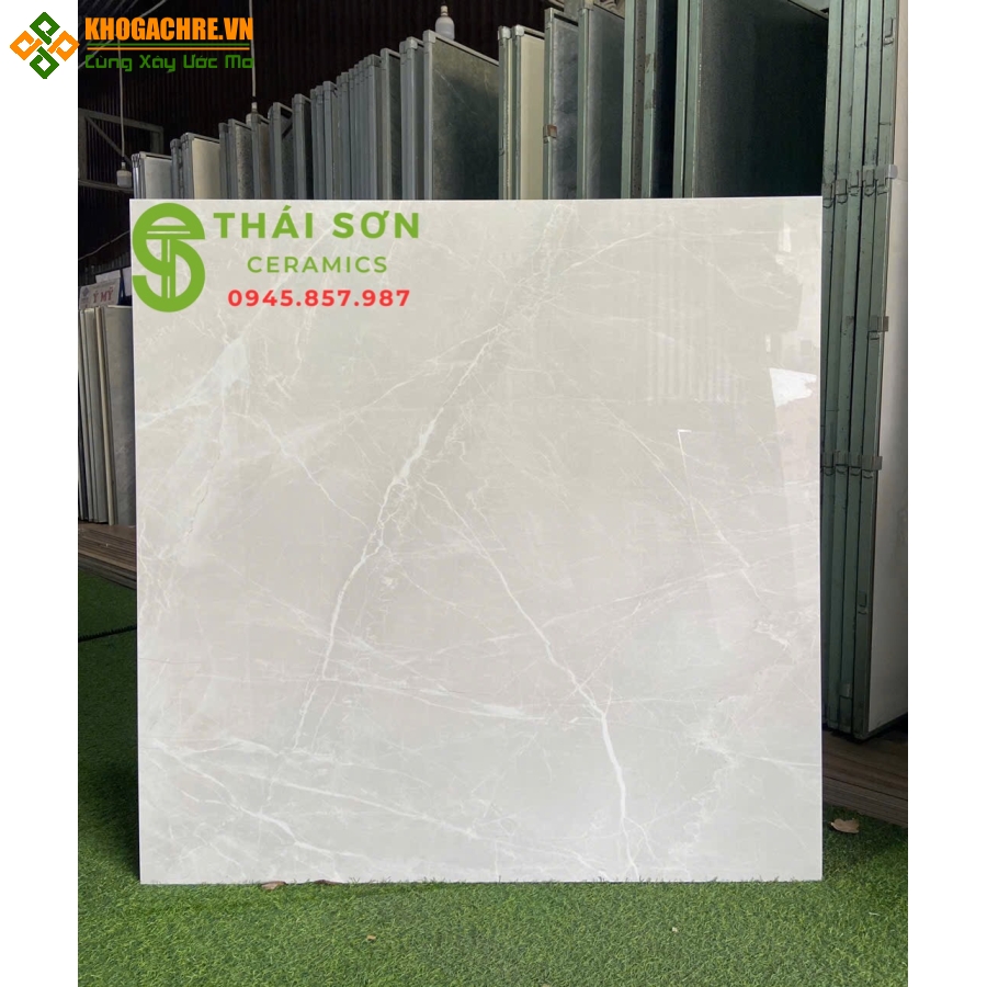 Gạch lát nền 120x120 ấn độ bóng kiếng màu xám vân