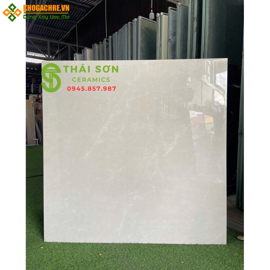 Gạch ấn độ 120x120 lát nền khổ lớn màu vàng kem