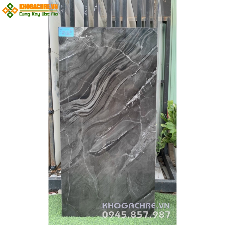 Gạch bóng kiếng vân đá sẫm 60×120 nhập khẩu