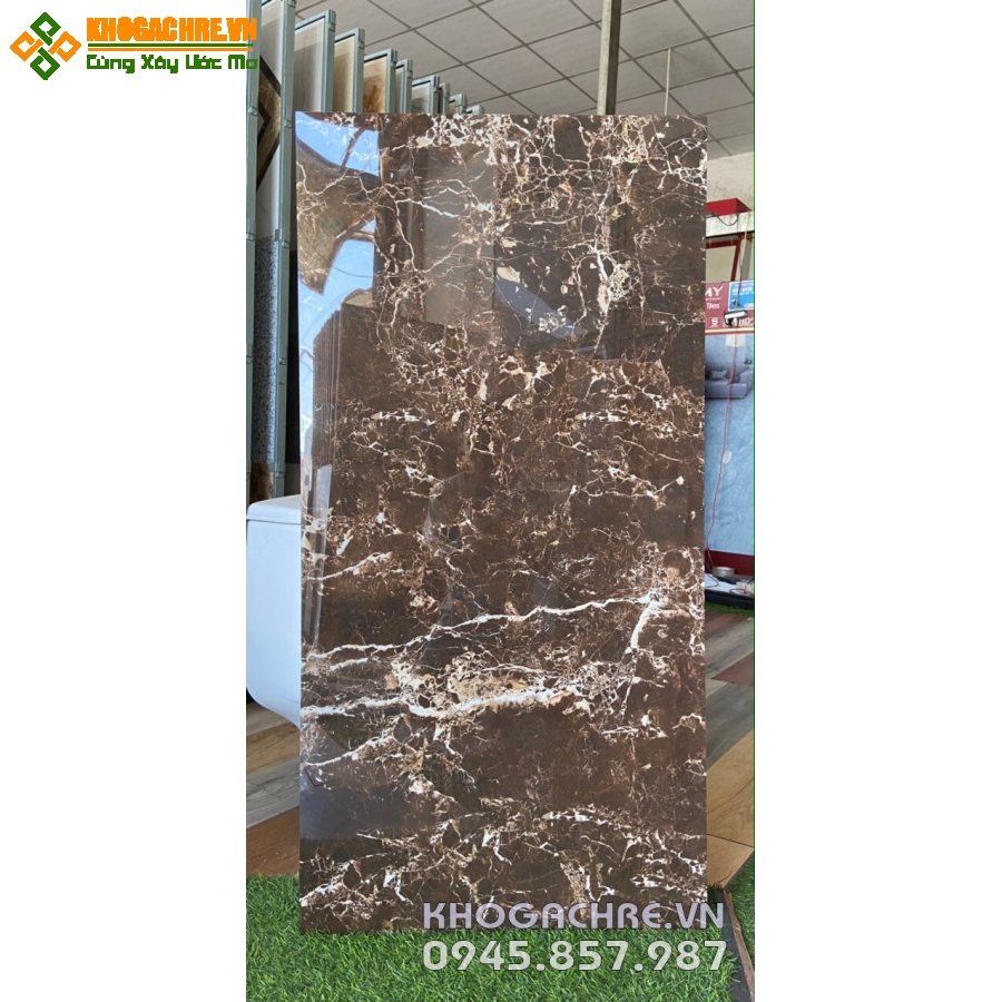 Gạch ốp mặt trước nhà 600×1200 siêu bóng ấn độ