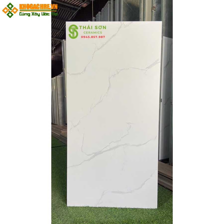 Gạch 60x120 khổ lớn ấn độ trắng vân mây lát nền