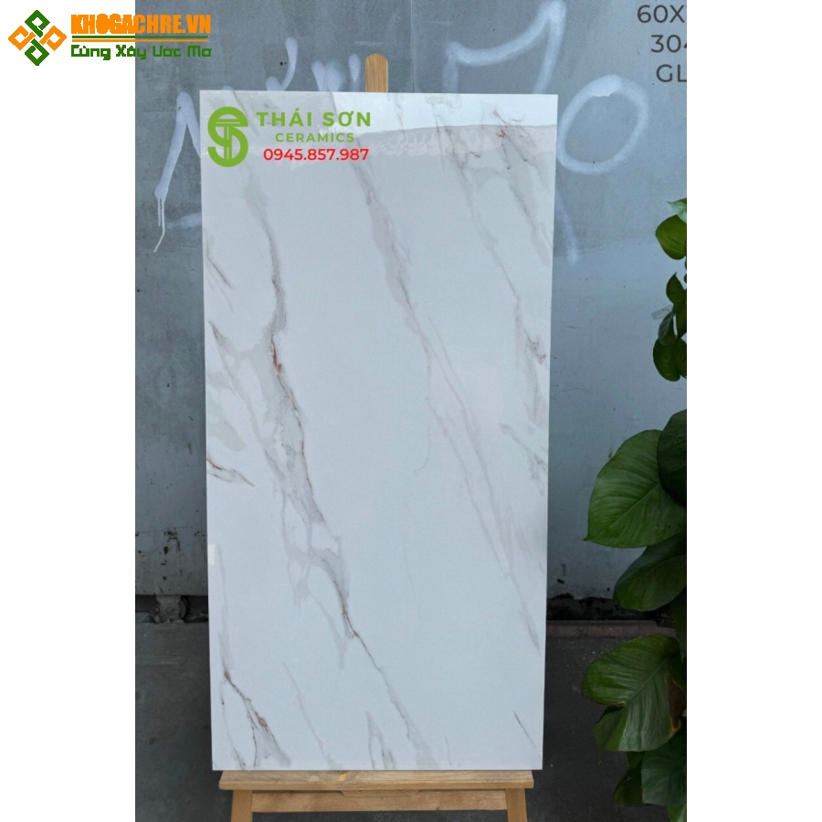 Gạch ốp tường 60x120 trắng vân đá ấn độ