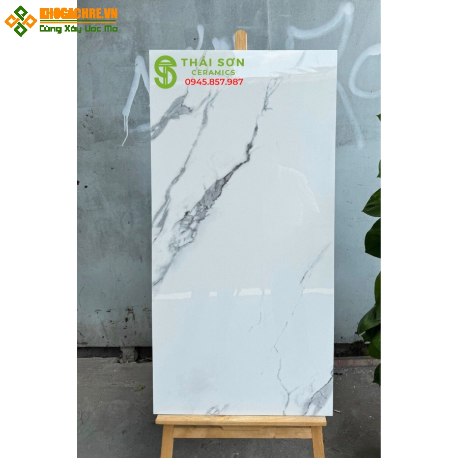 Gạch lát nền phòng khách 60x120 bóng kiếng