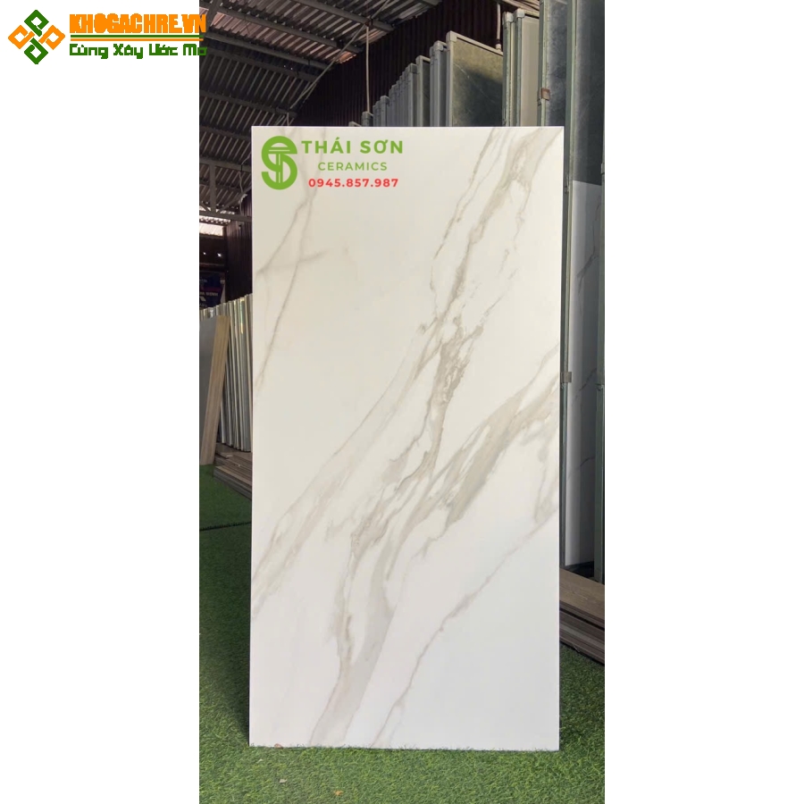 Gạch ấn độ 60x120 lát nền trắng mờ vân đá 