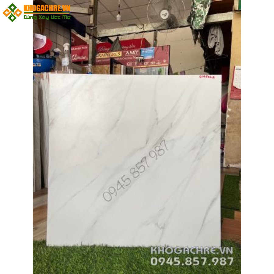Gạch đá mờ vân mây trắng 60×60 ấn độ