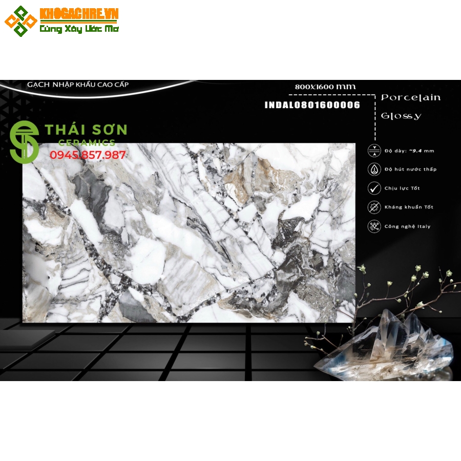 Gạch ấn độ lát nền bạc liêu 80x160 đá bóng kiếng giá rẻ