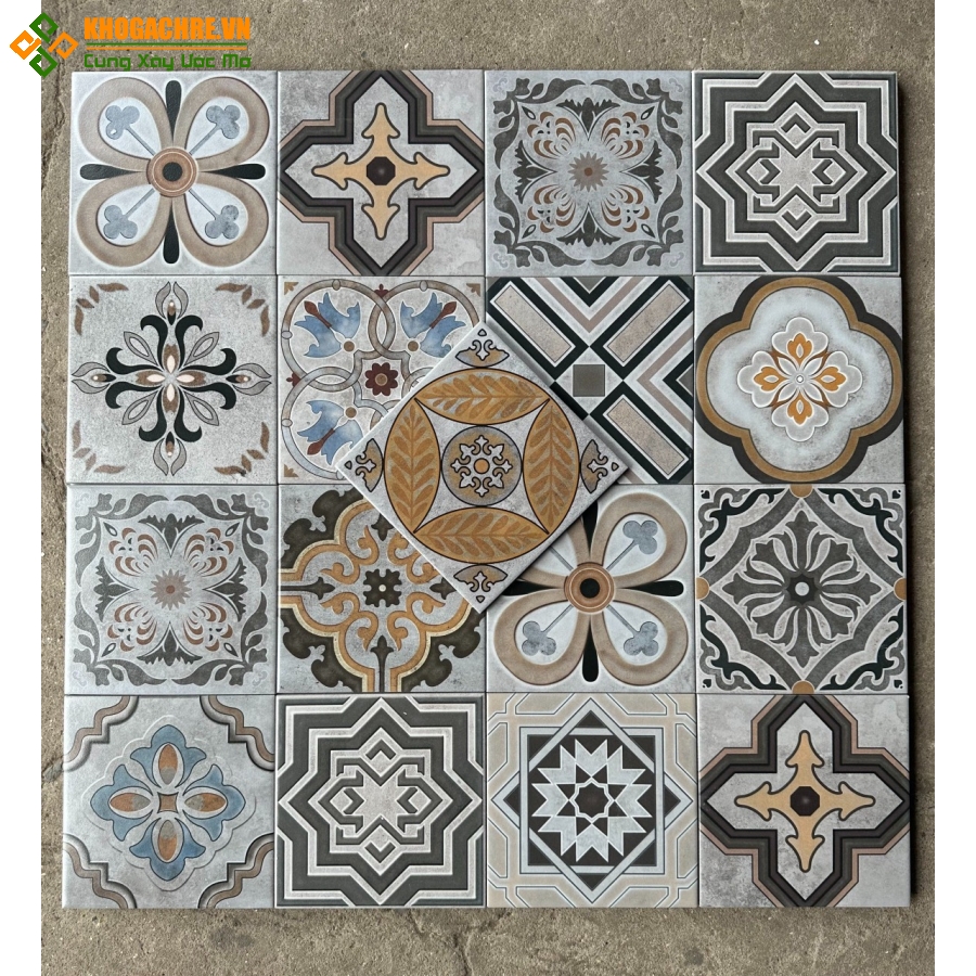 Gạch bông 20x20 ốp tường nhà bếp đẹp