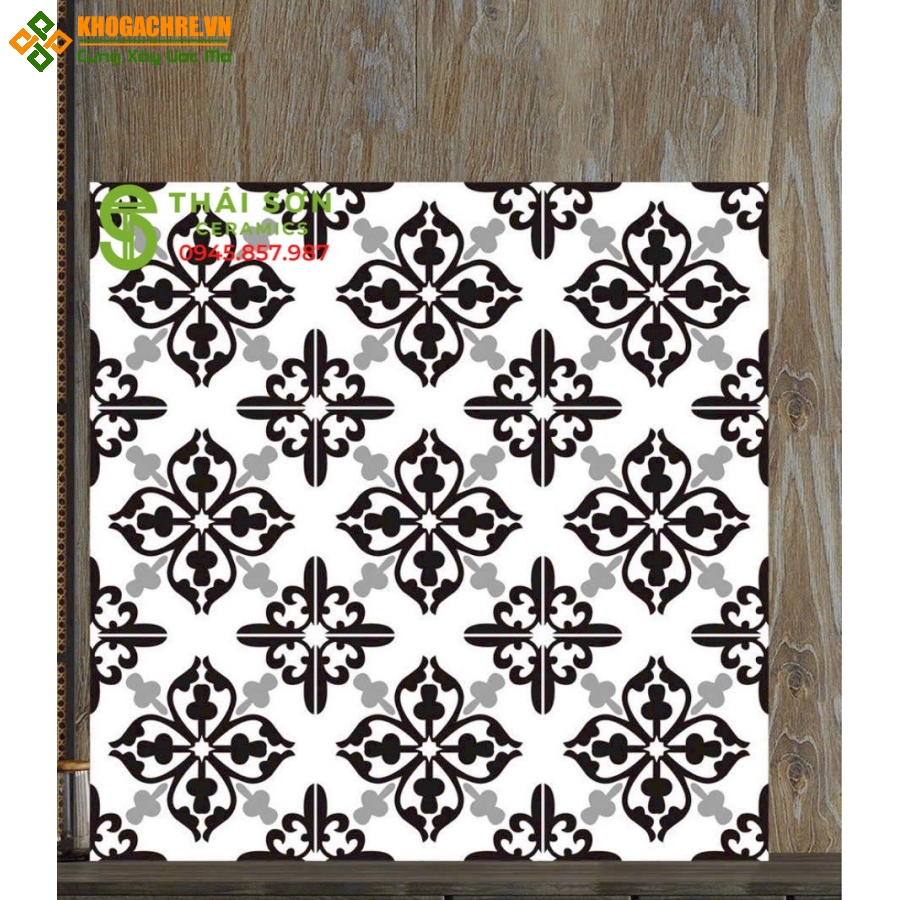 Gạch lát nền quán cafe 60x60 matt mờ hiệu ứng
