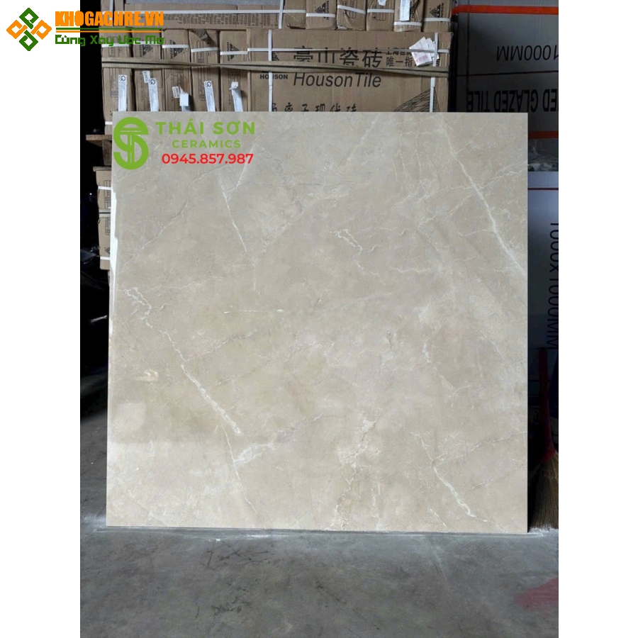 Gạch lát nền ấn độ 120x120 nâu vân đá cao cấp