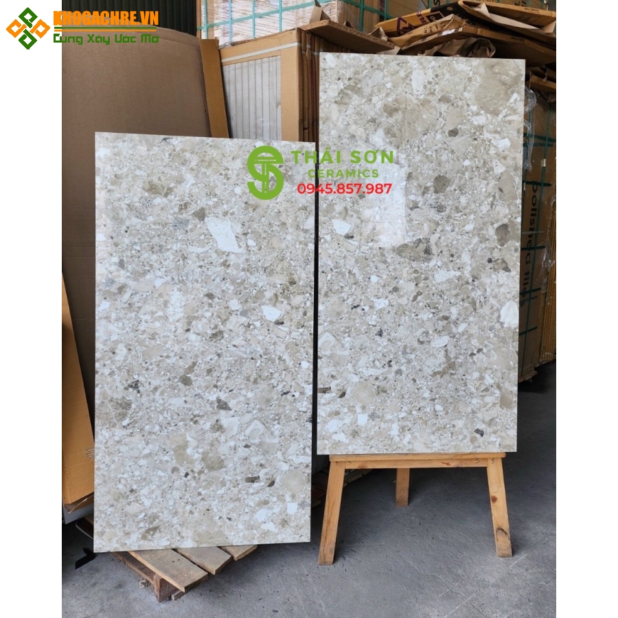 Gạch terrazo bóng kiếng ốp lát nhập khẩu 60x120 ấn độ giá rẻ