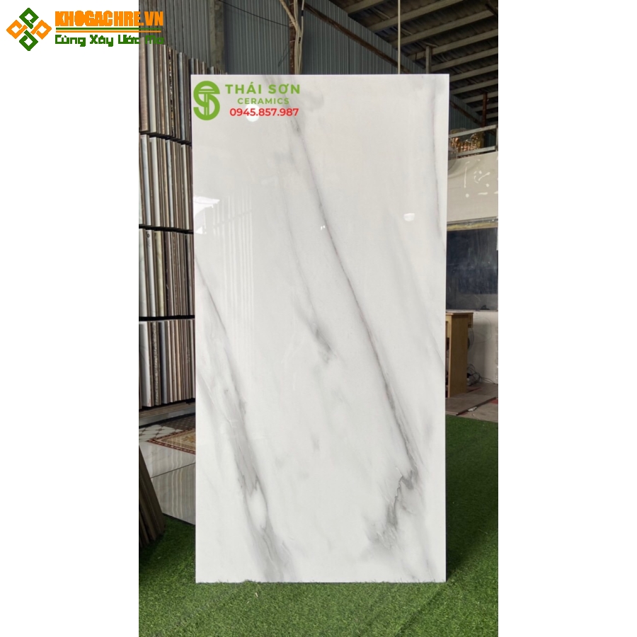 Gạch bóng kiếng 80x160 ấn độ giá rẻ vân trắng mây tại Gò Vấp