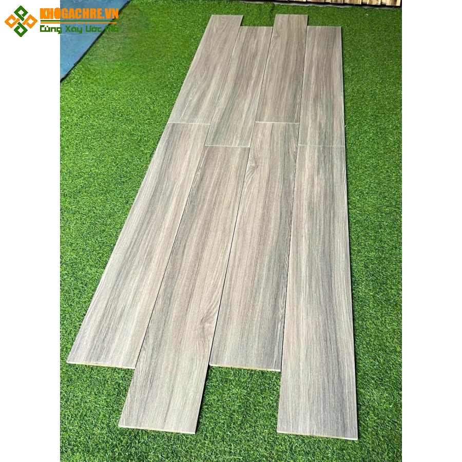 Gạch giả gỗ màu xám 20x120 lát nền trung quốc