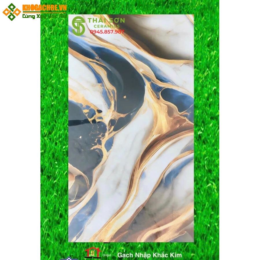 Gạch bóng kiếng khắc kim 60x120 trung quốc