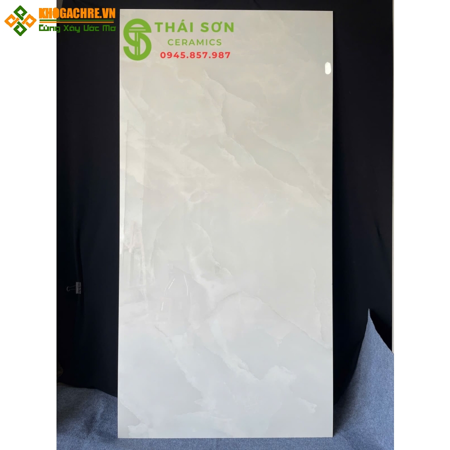 Gạch 80x160 bóng kiếng màu xám vân đá nhập khẩu