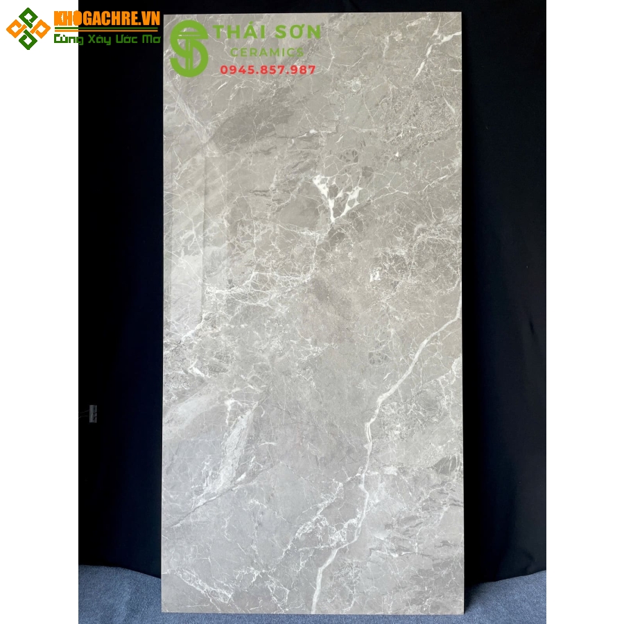 Gạch 80x160 bóng kiếng ấn độ màu xám vân đá