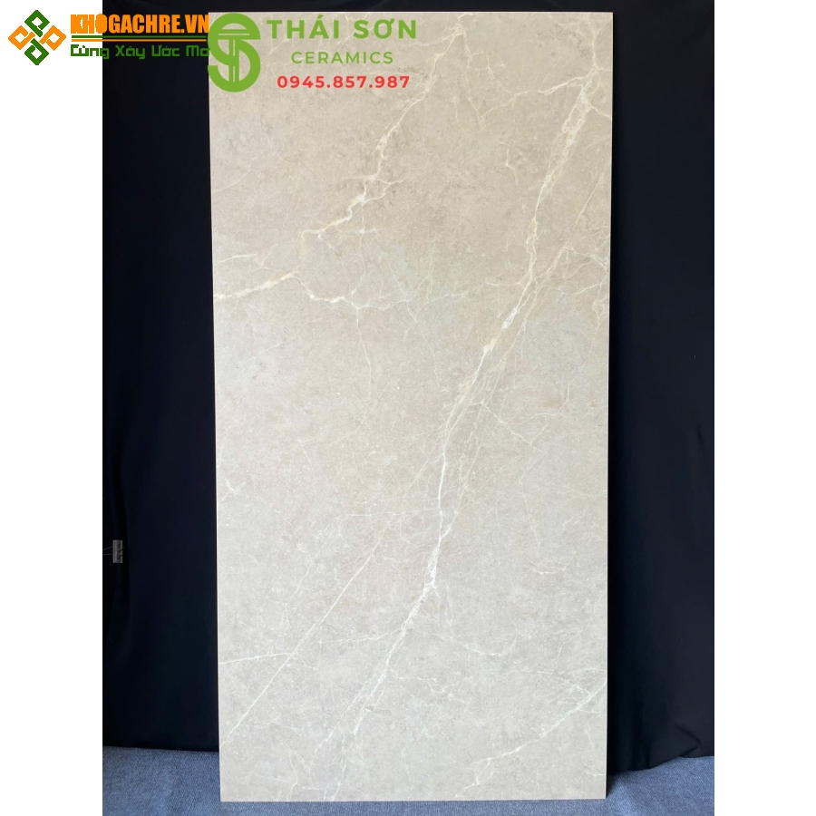 Gạch 80x160 ấn độ matt mờ màu vàng kem vân đá