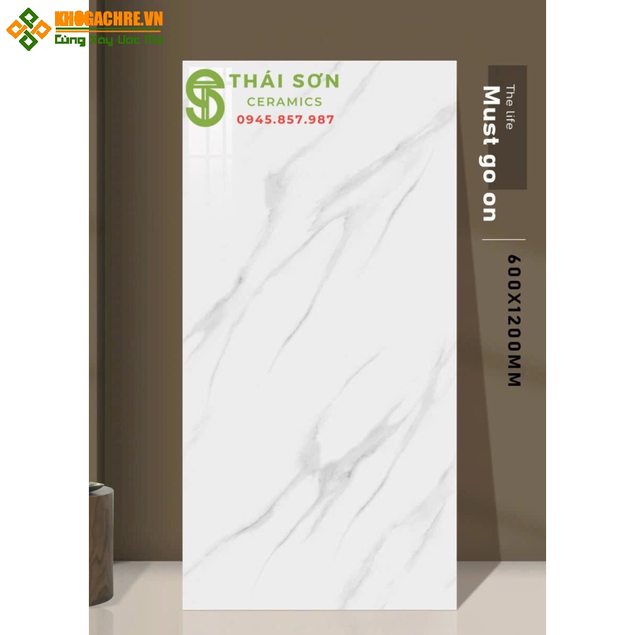 Gạch lát nền 60x120 ấn độ bóng kiếng trắng vân mới nhất
