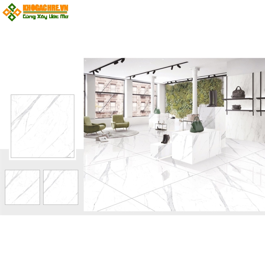 Gạch bóng kiếng 120x120 lát nền thảo điền Q2