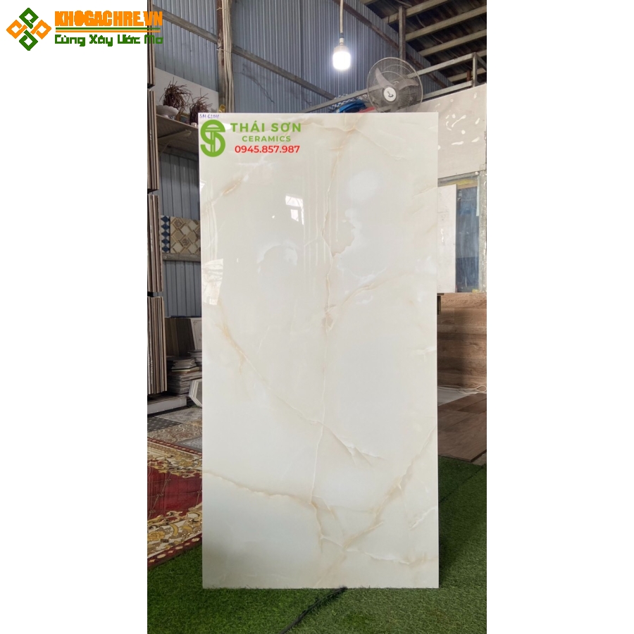 Gạch đá bóng kiếng ấn độ vân đá vàng ốp lát 60x120 cao cấp